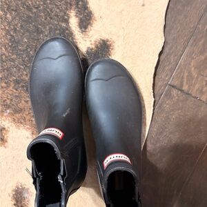 Hunter Classic Black Ankle Boots